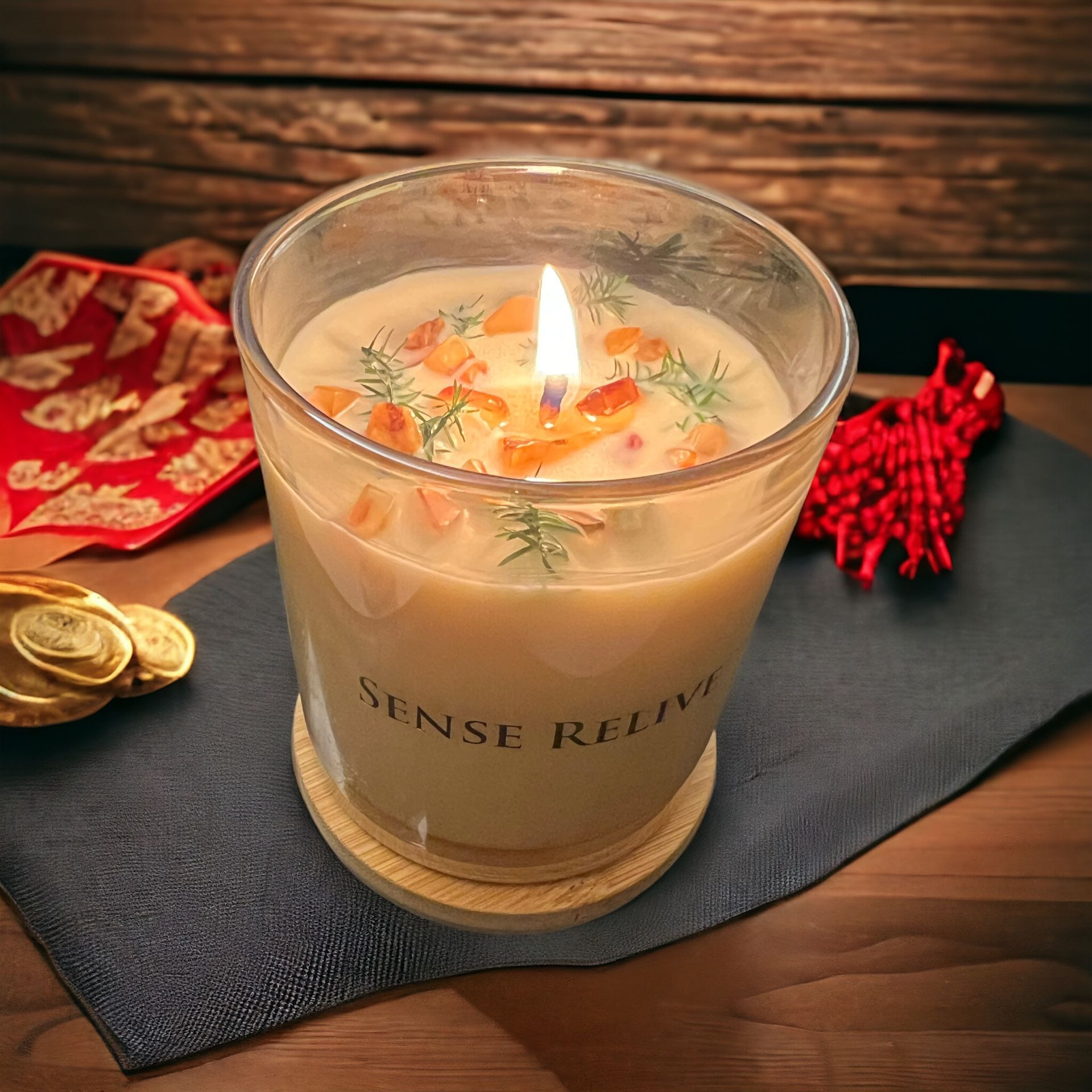 Amber & Cedarwood Candle