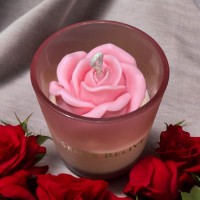 Rose & White Musk Candle